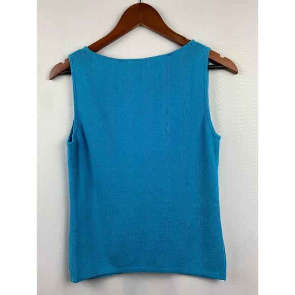 French Laundry Blue Sleeveless Knit Top S - Picture 3 of 4